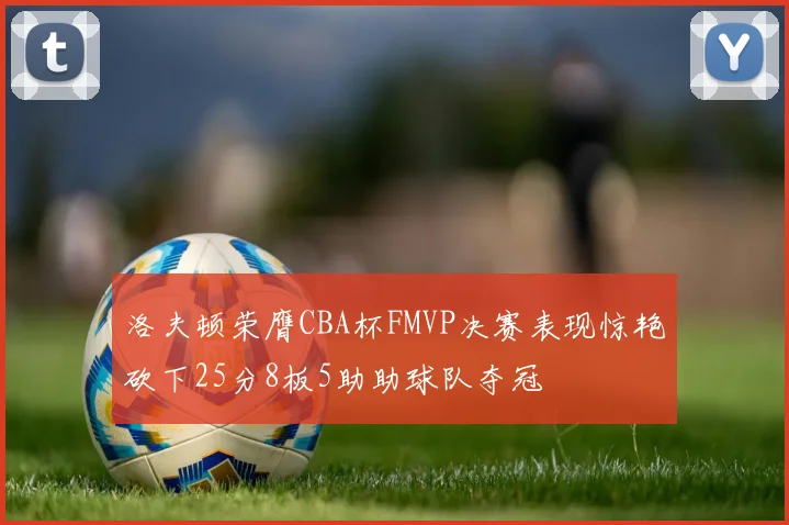 洛夫顿荣膺CBA杯FMVP决赛表现惊艳砍下25分8板5助助球队夺冠